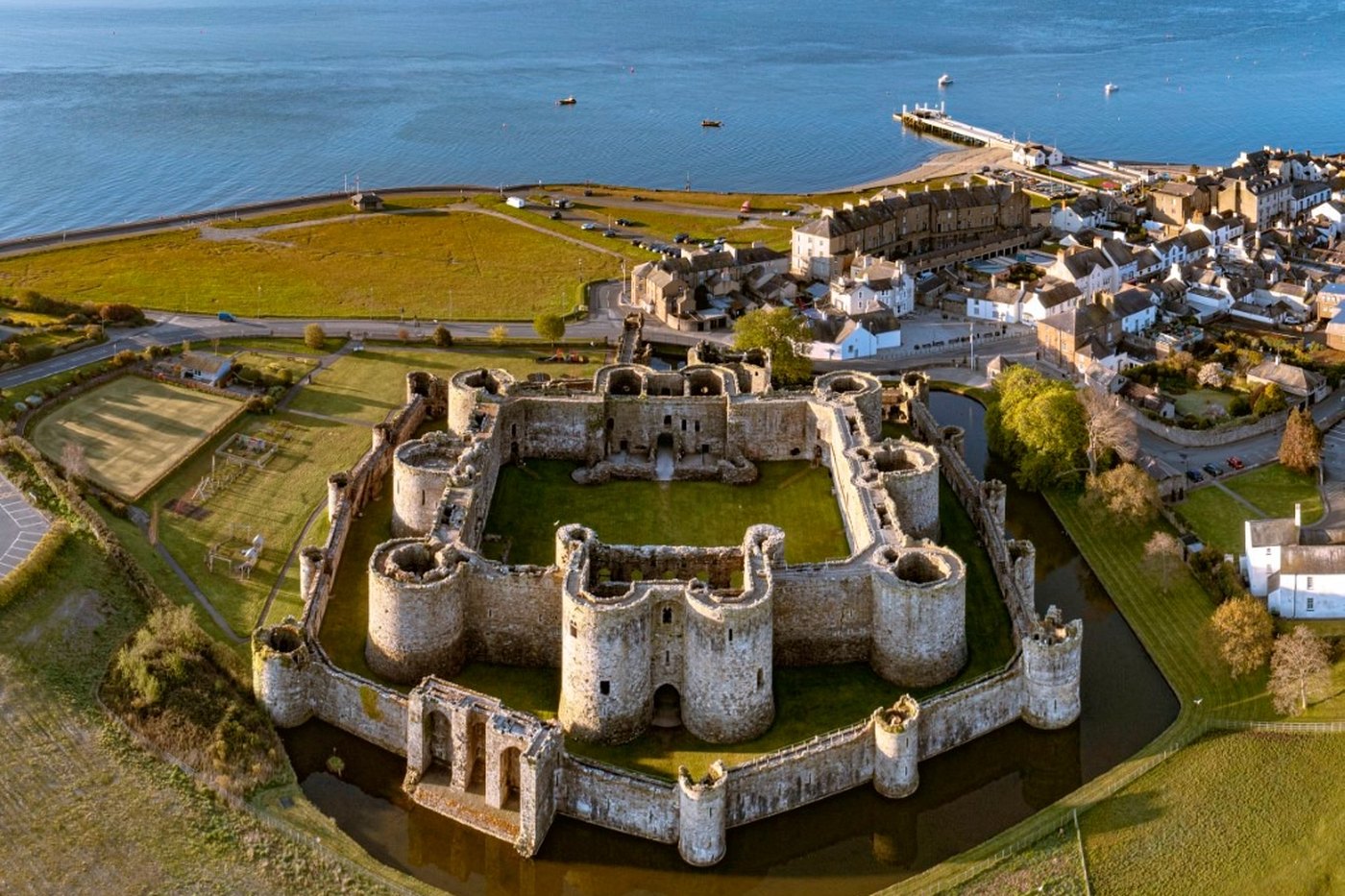 Beaumaris Castle beside the Menai Strait