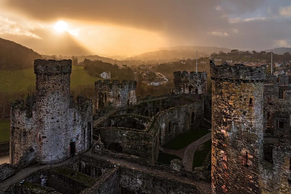 Conwy Castle at sunset