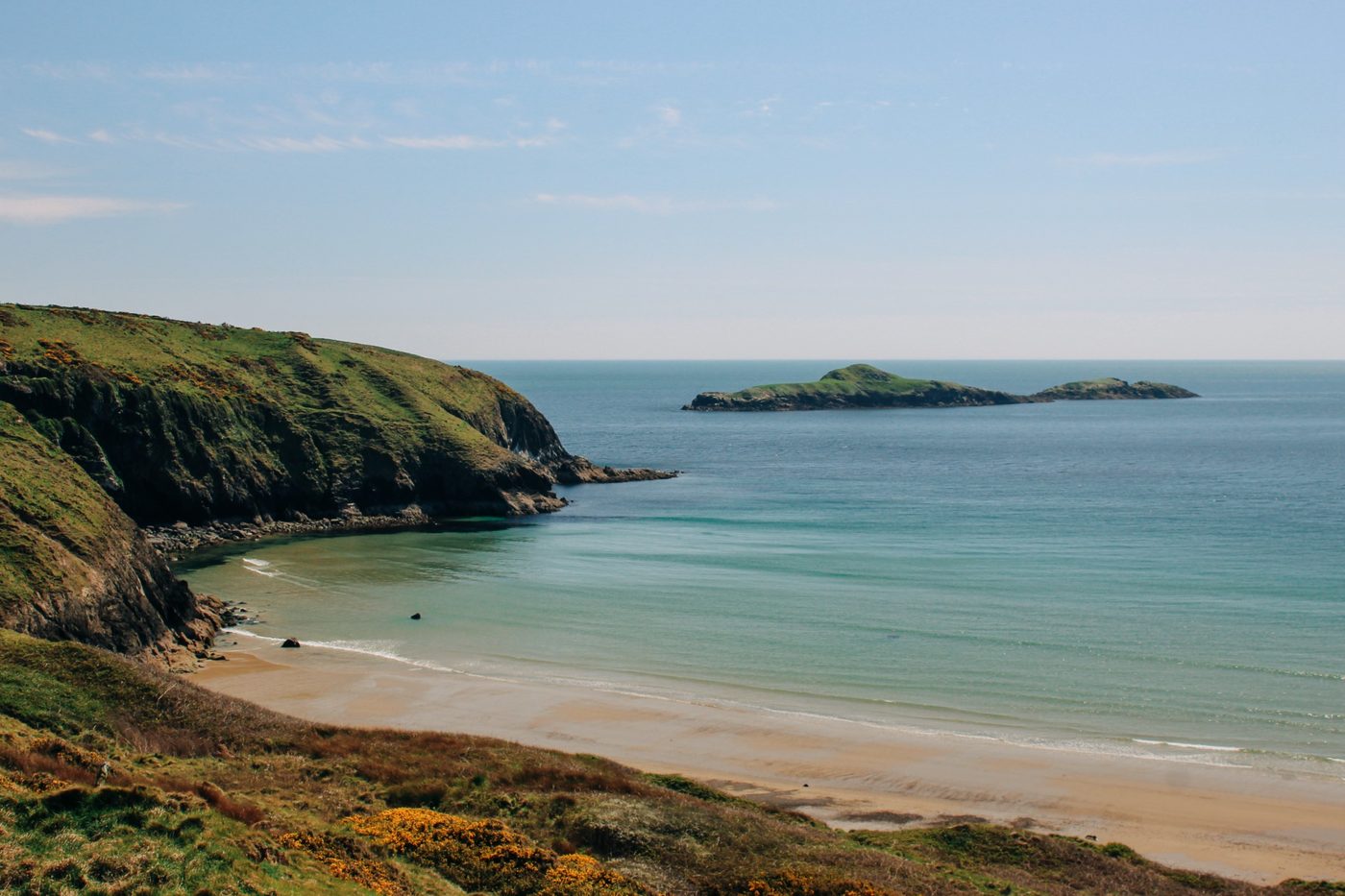 Coastline and beaches near Criccieth