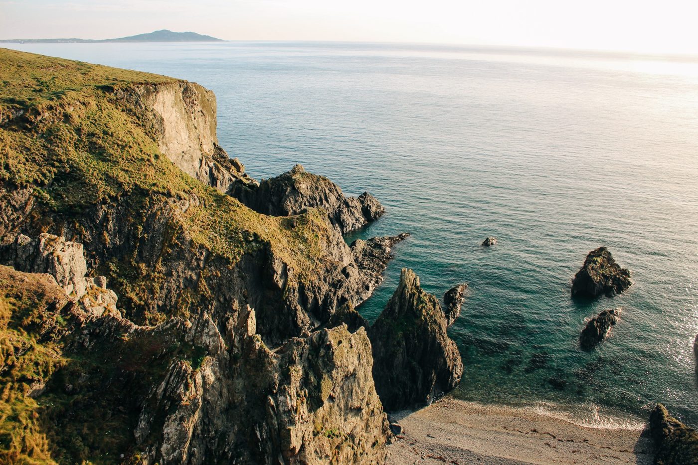 Sandy beach and cliffs on the Llŷn Peninsula