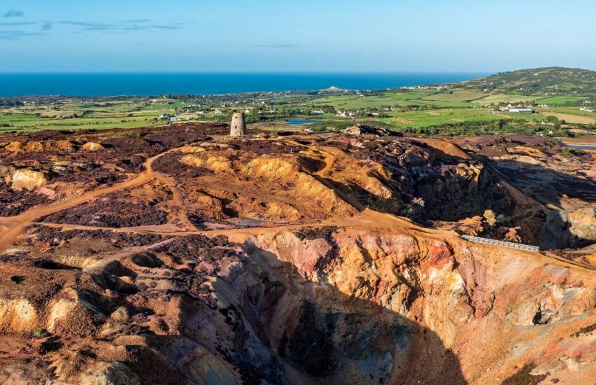 Colourful copper landscape at Parys Mountain